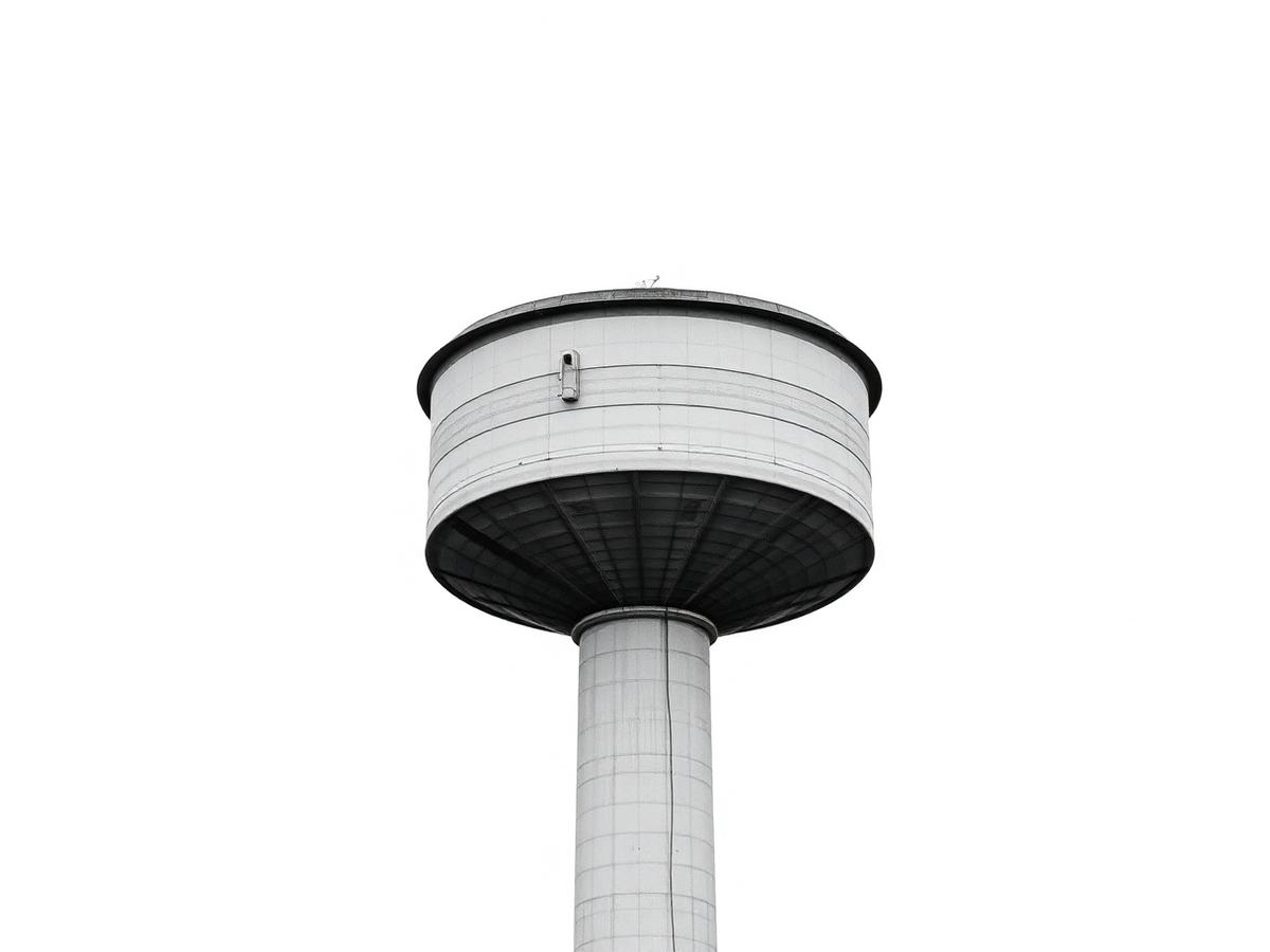 Water Tower, Isolated, Ostrava, CZ, 1969